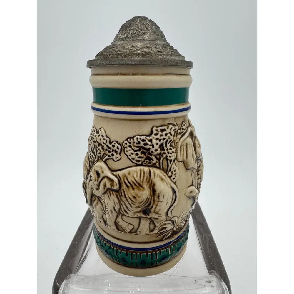 Vintage Avon Small Beer Stein Endangered Species: The Asian Elephant 1990 Brazil